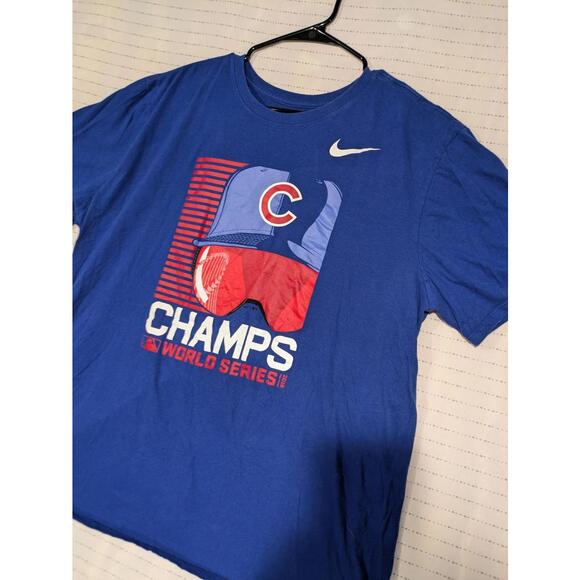 Nike Cubs 2016 World Series Champs Tee Graphic T-Shirt Blue Men's XXL - Picture 2 of 7